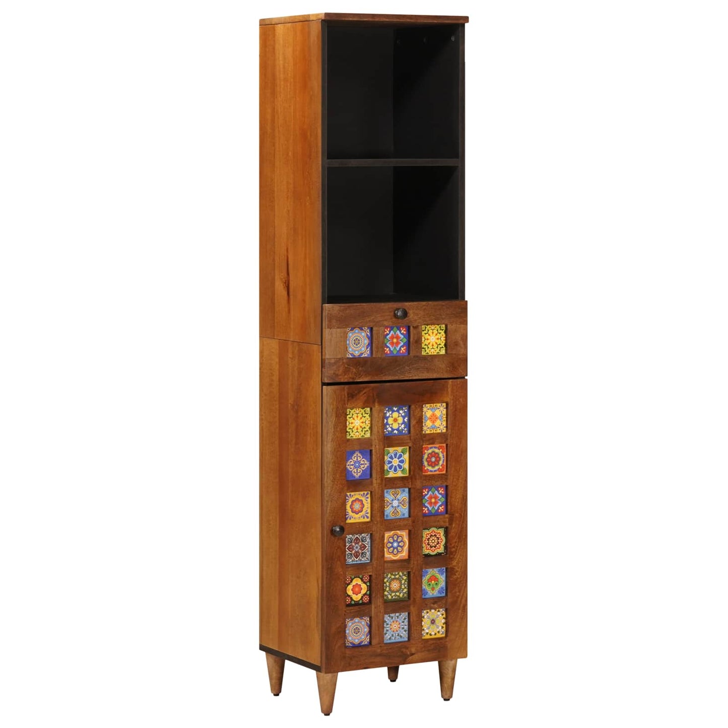 Set di mobili per il bagno 5 pcs Noce Legno di mango massello