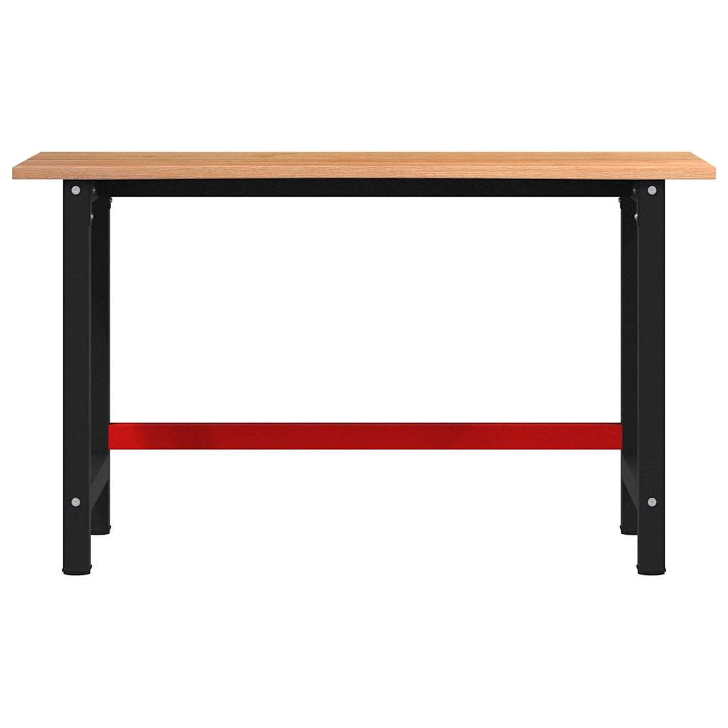 Banco Lavoro Marrone Scuro 140x60x81,5 cm Legno Massello Rovere