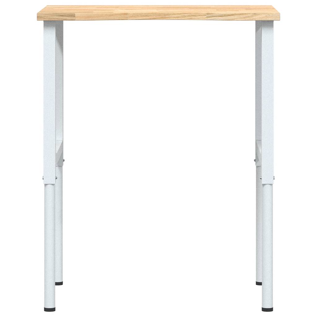 Banco da Lavoro 80x60x(71,5-98) cm Legno Massello Rovere