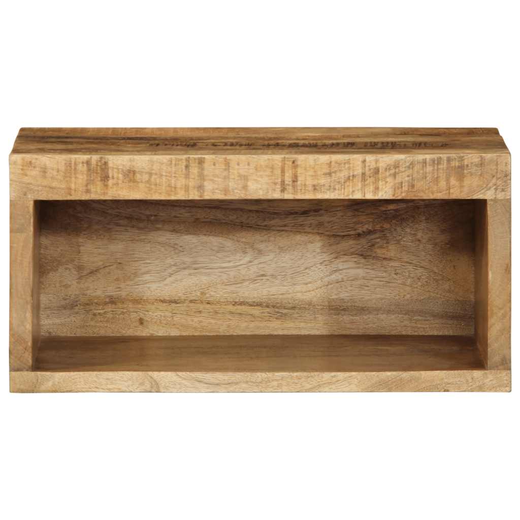 Mobile TV a Parete 40x30x19 cm Legno Grezzo Massello di Mango