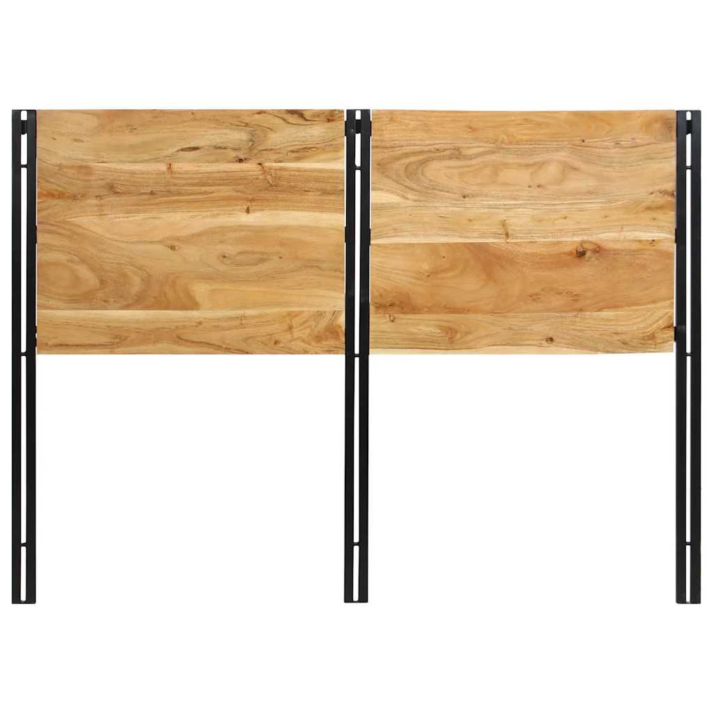 Testiera 140 cm in Legno Massello di Acacia e Ferro