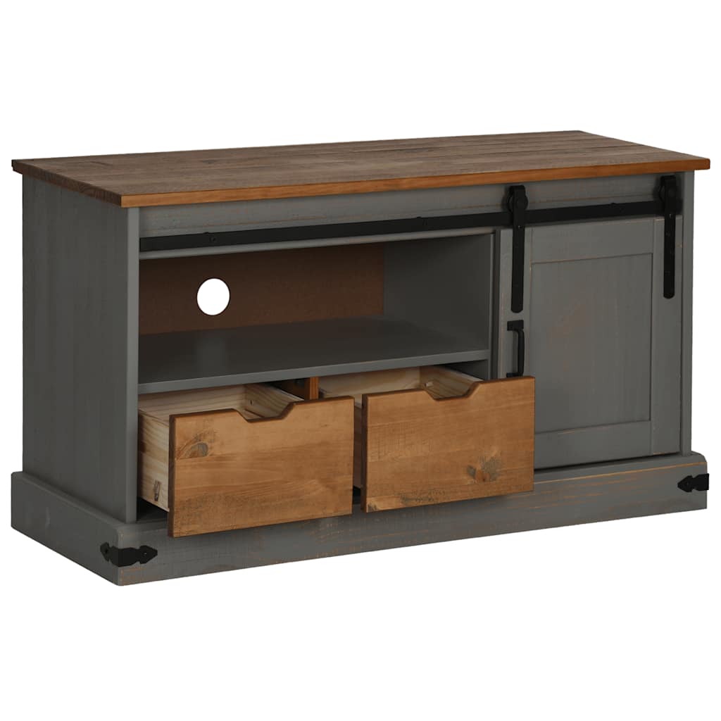 Mobile Porta TV HALDEN con Anta Scorrevole Grigio 110x40x60 cm