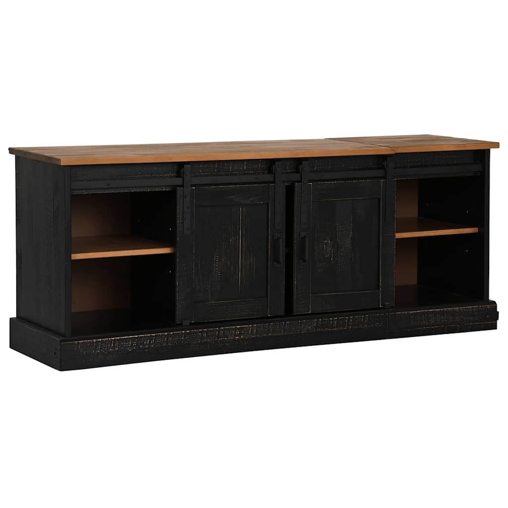 Mobile Porta TV HALDEN 2 Ante Scorrevoli Nero 150x40x60 cm