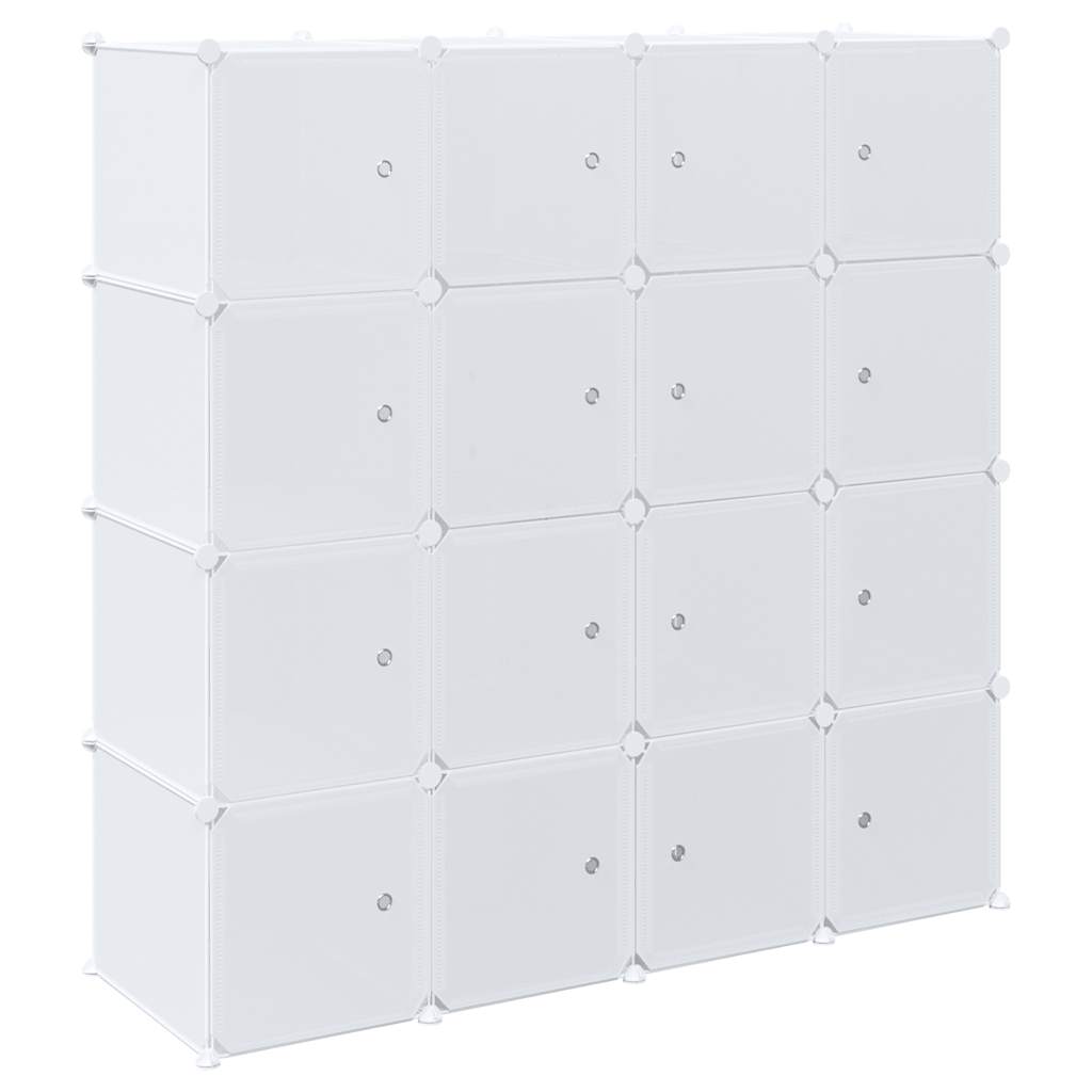 Organizzatore Portaoggetti con 16 Cubi e Aste per Appendere PP