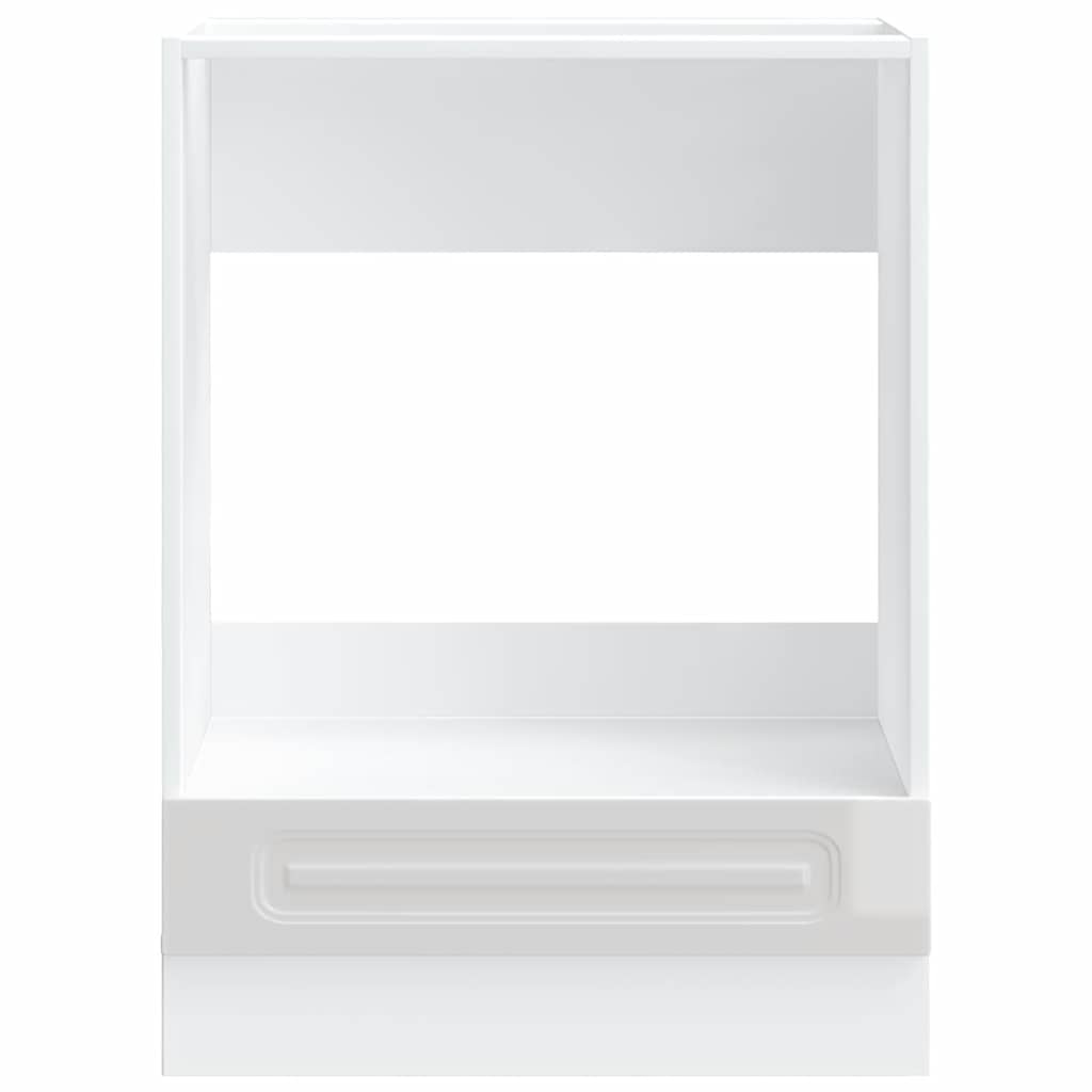 Armadio per Forno Kalmar Bianco Lucido in Legno Multistrato