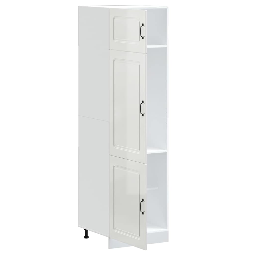 Armadio da Cucina Kalmar Bianco Lucido in Legno Multistrato