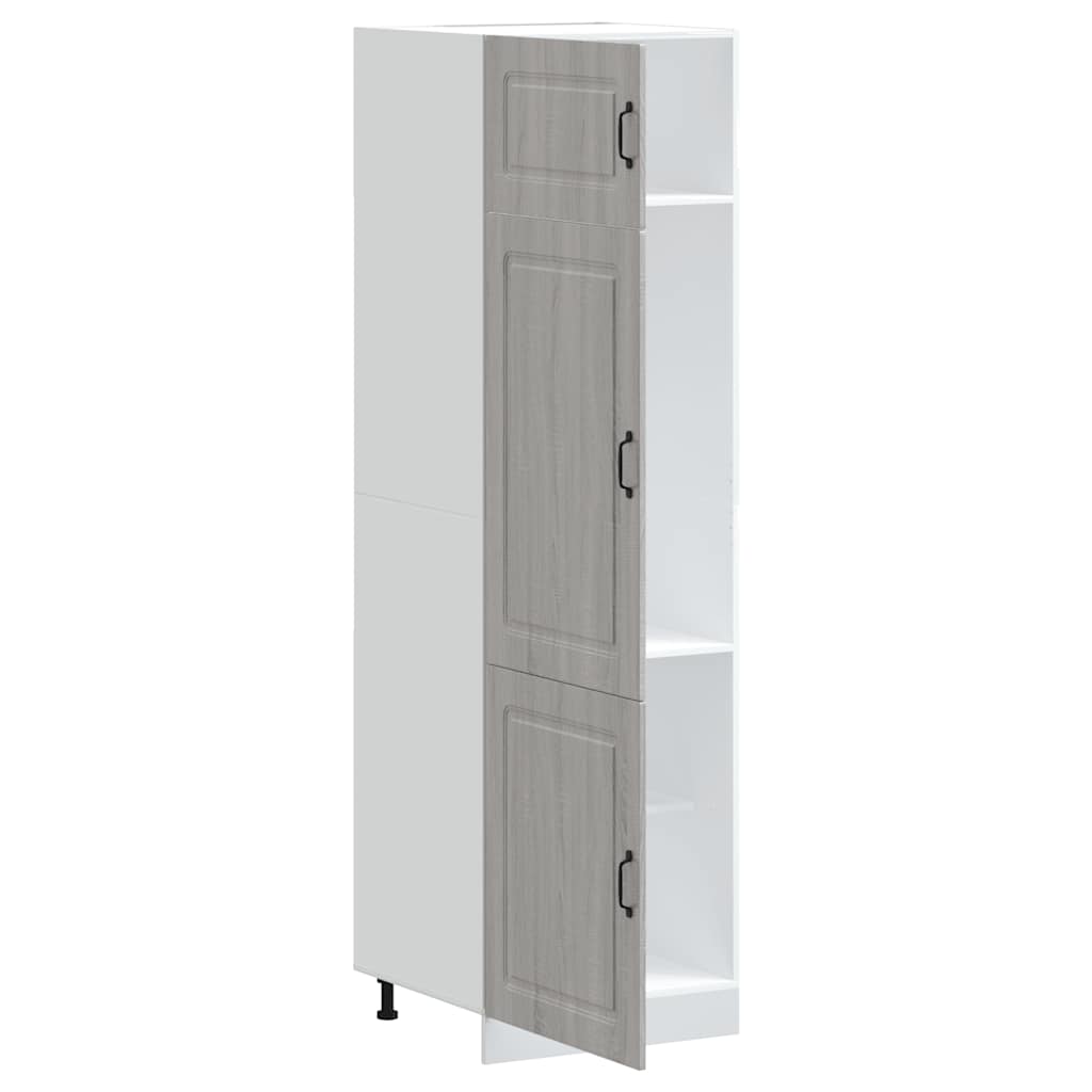 Armadio da Cucina Kalmar Grigio Sonoma in Legno Multistrato