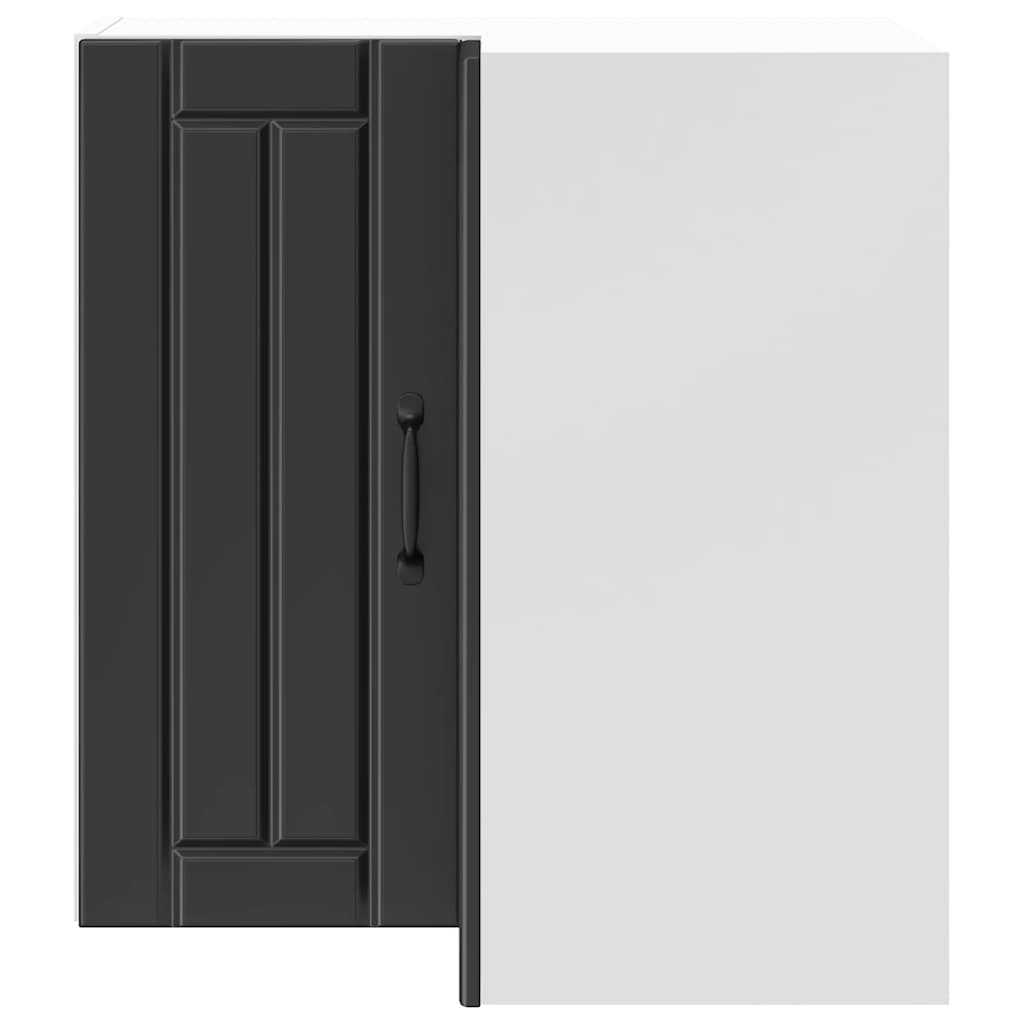 Pensile da Cucina ad Angolo Lucca Nero in Legno Multistrato