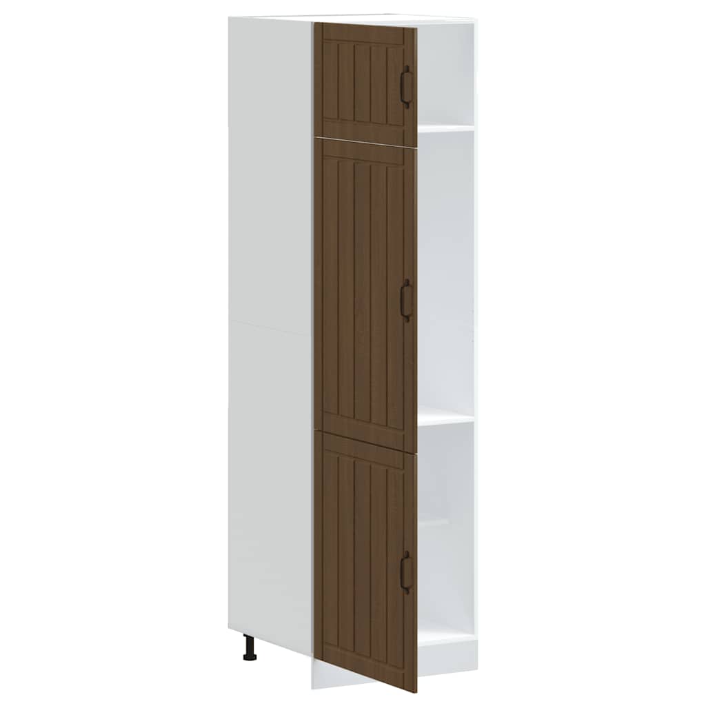 Armadio da Cucina Lucca Rovere Marrone in Legno Multistrato