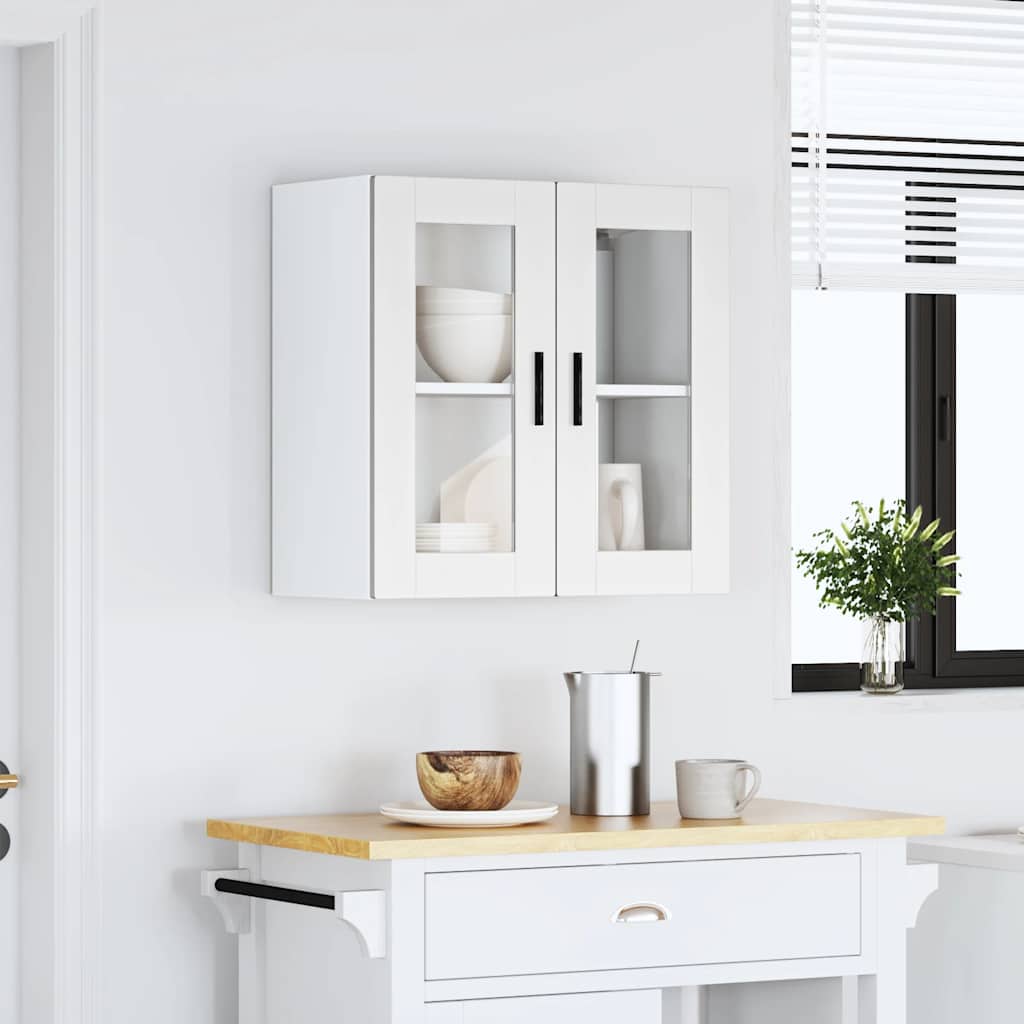 Pensile da Cucina con Porta in Vetro Porto Bianco
