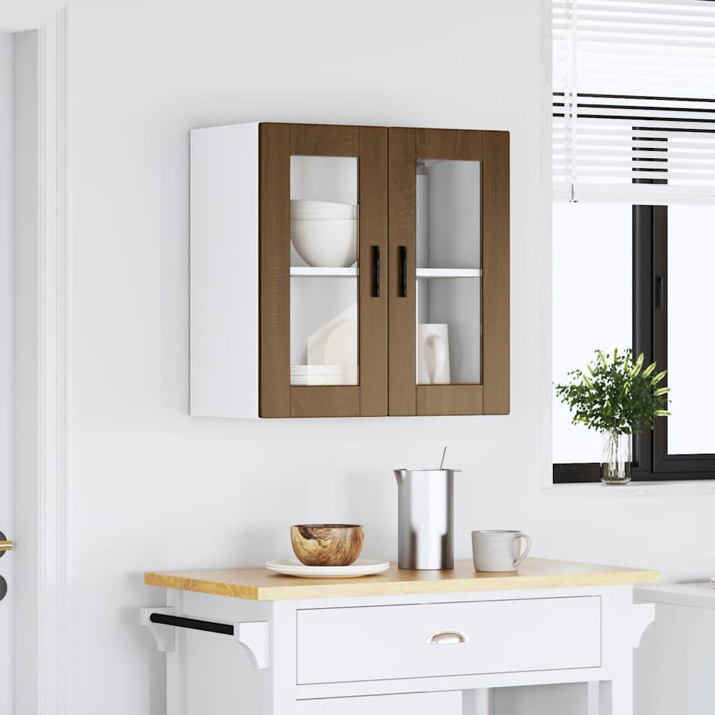 Pensile da Cucina con Porta in Vetro Porto Rovere Marrone
