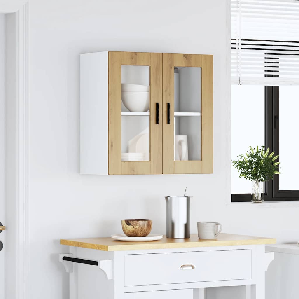Pensile da Cucina con Porta in Vetro Porto Rovere Artigianale