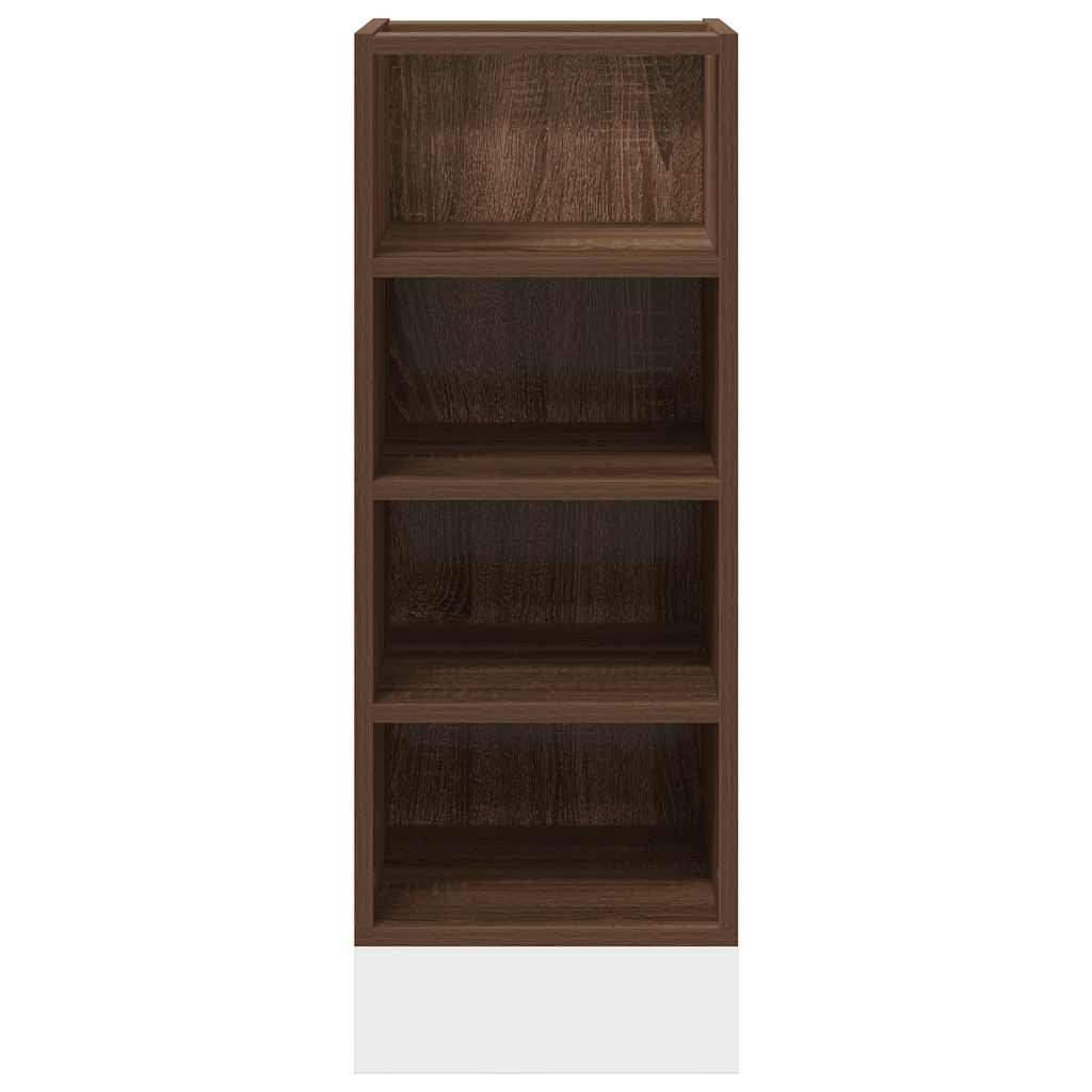 Armadio Inferiore Rovere Marrone 30x44,5x81,5 cm in Truciolato