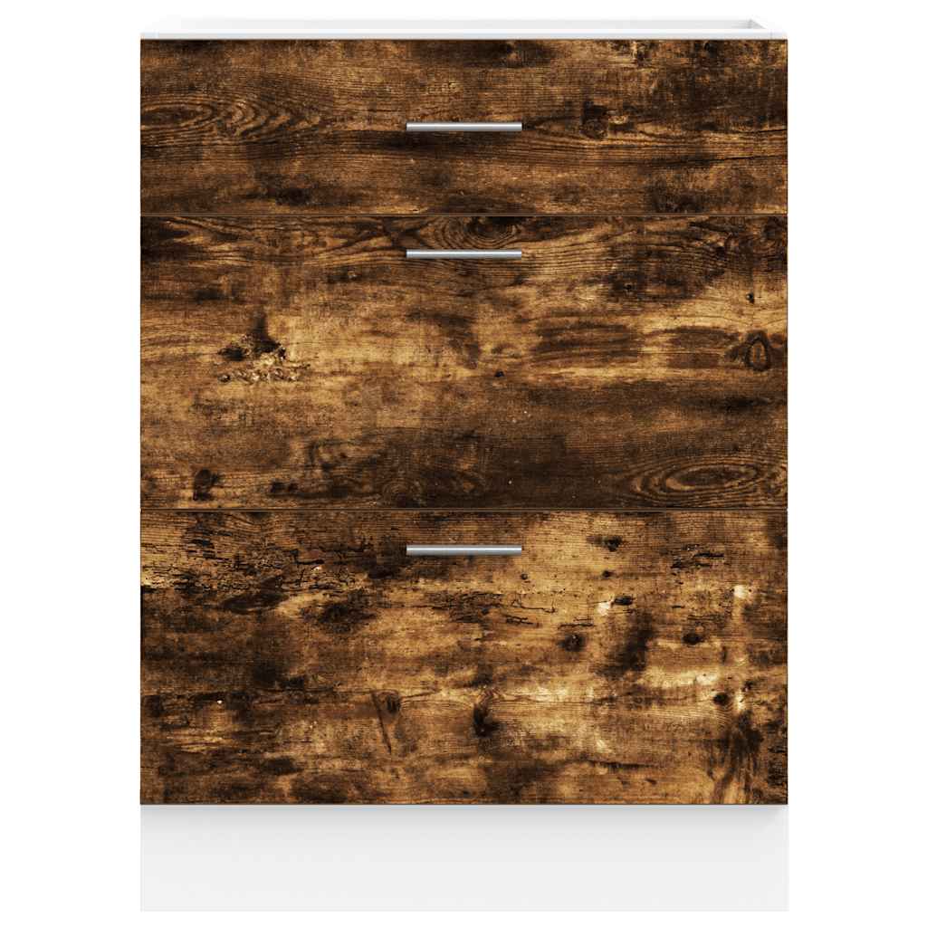 Base da Cucina Rovere Fumo in Legno Multistrato