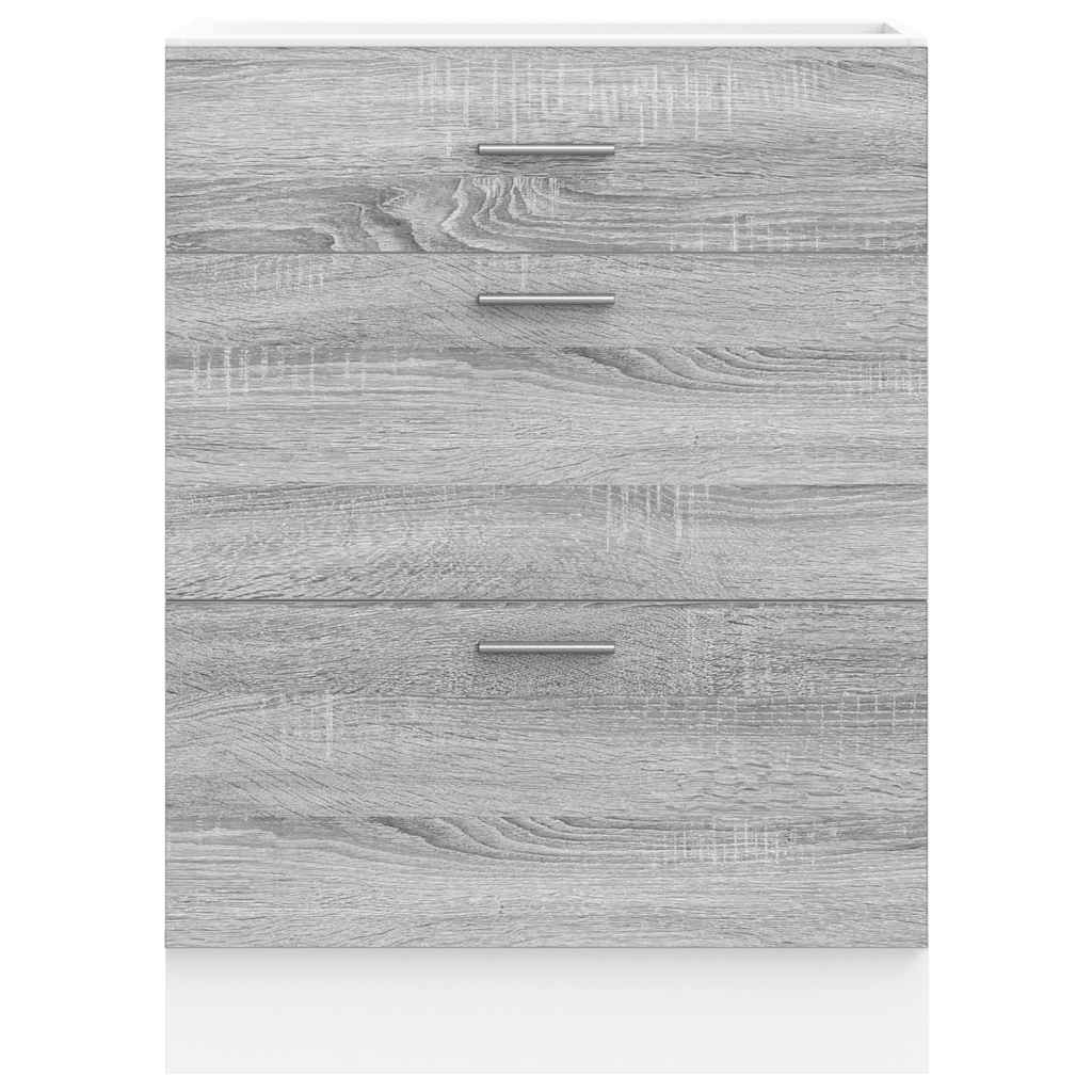 Base da Cucina Grigio Sonoma in Legno Multistrato