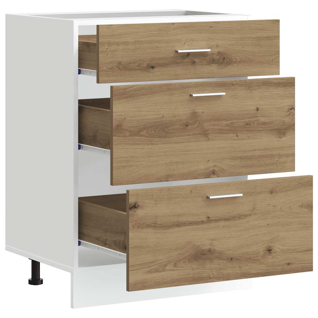 Base da Cucina “Lyon†Rovere Artigianale Legno Multistrato