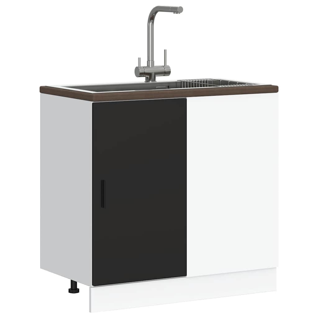Mobile Base Lavello Nero in Legno Multistrato