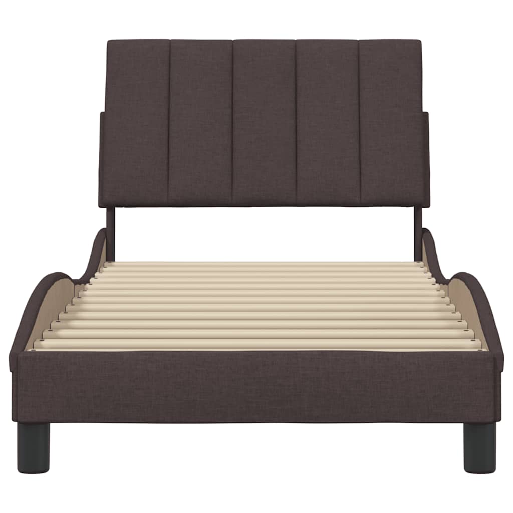Giroletto senza Materasso Hanko Marrone Scuro 80x200 cm Tessuto