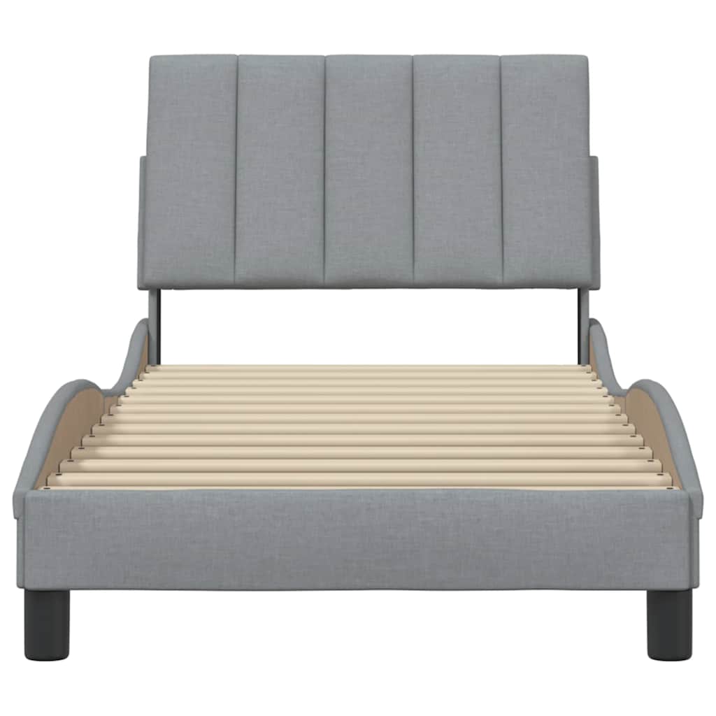 Giroletto senza Materasso Hanko Grigio Chiaro 90x190 cm Tessuto