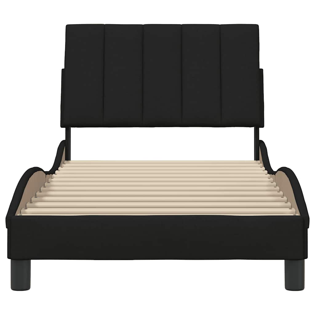 Giroletto senza Materasso Hanko Nero 90x200 cm in Tessuto