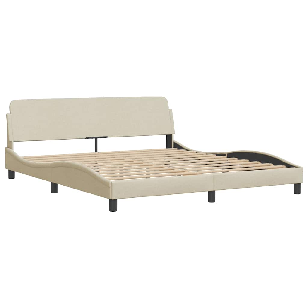 Giroletto senza Materasso Hanko Crema 160x200 cm in Tessuto
