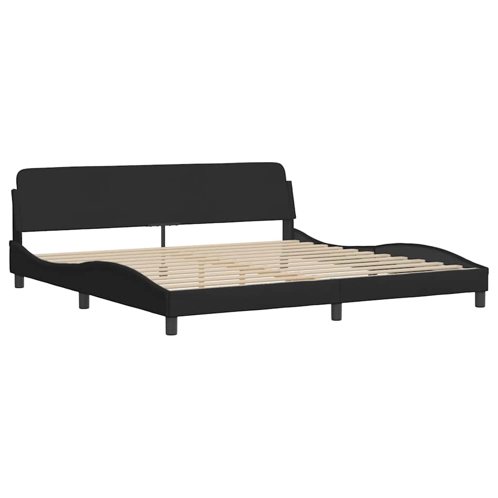 Giroletto senza Materasso Hanko Nero 200x200 cm in Tessuto