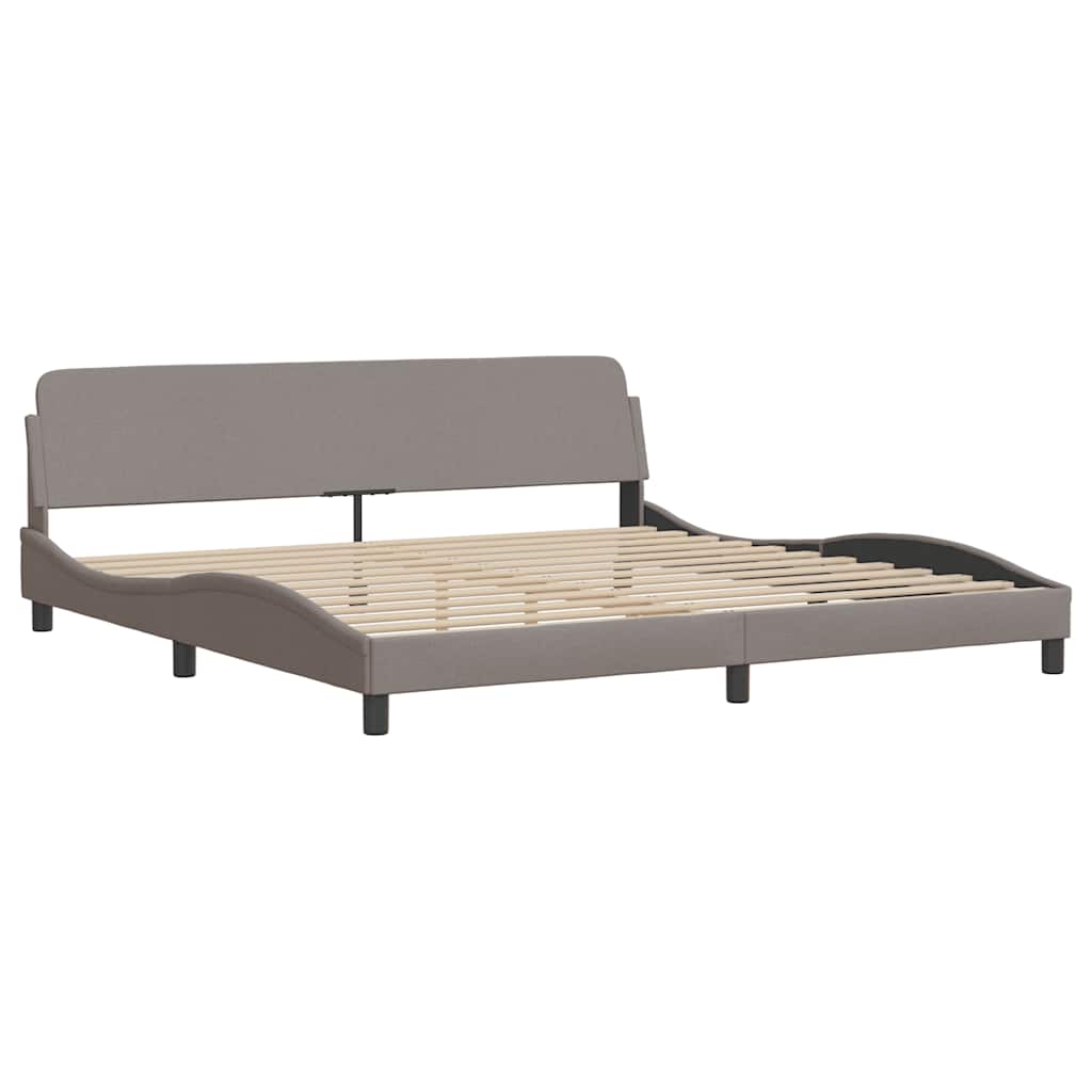 Giroletto senza Materasso Hanko Tortora 200x200 cm in Tessuto