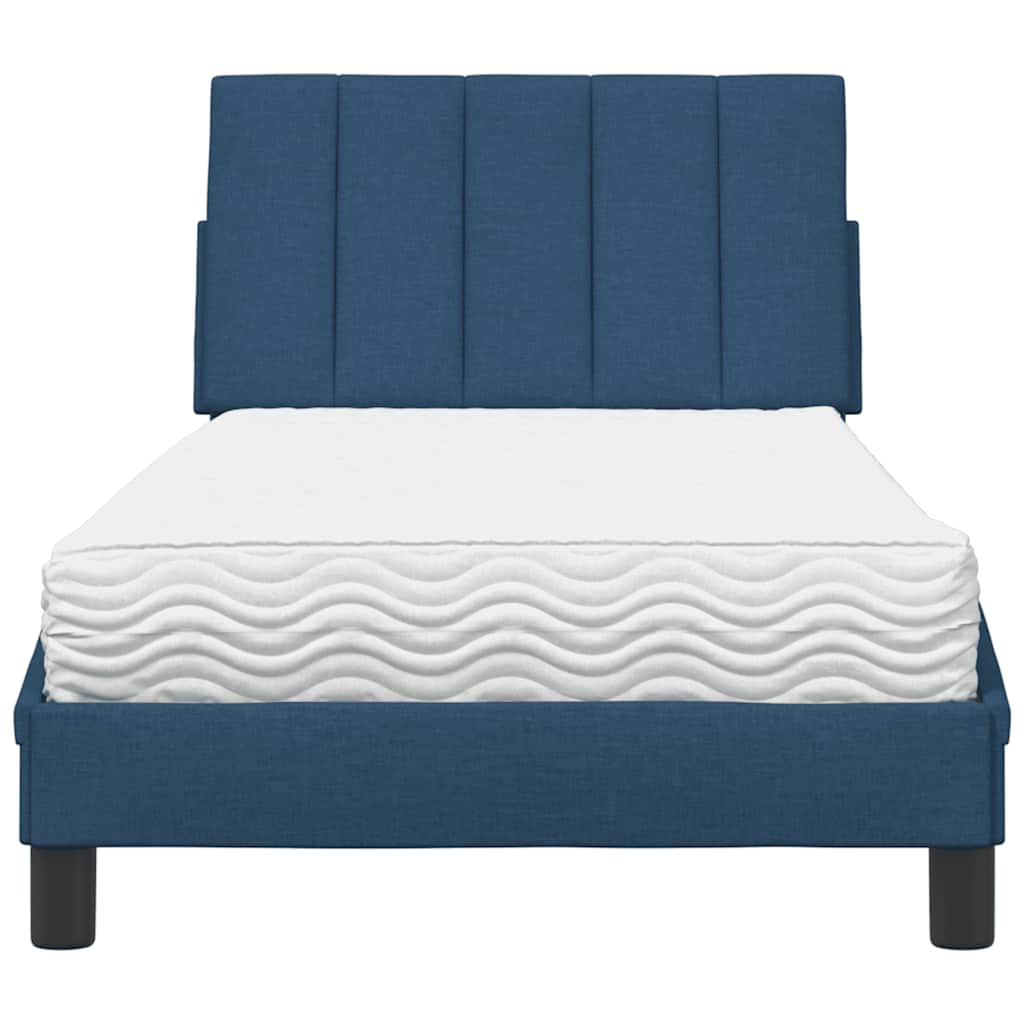 Letto con Materasso Hanko Blu 80x200 cm in Tessuto