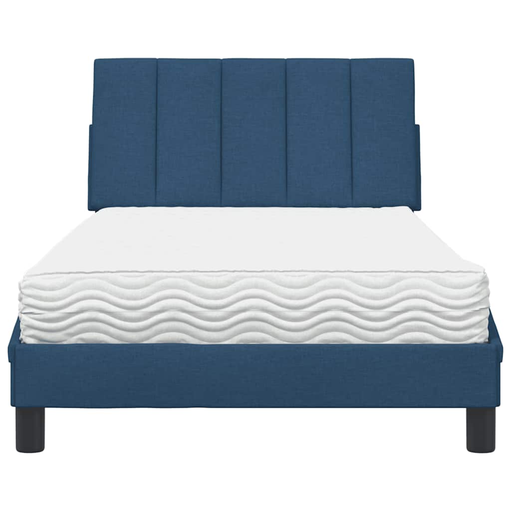 Letto con Materasso Hanko Blu 100x200 cm in Tessuto