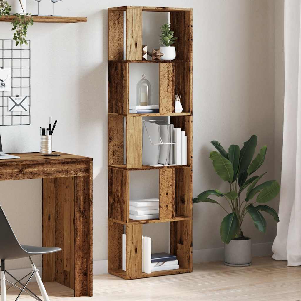 Libreria Legno Antico 45x24x159 cm in Legno Multistrato