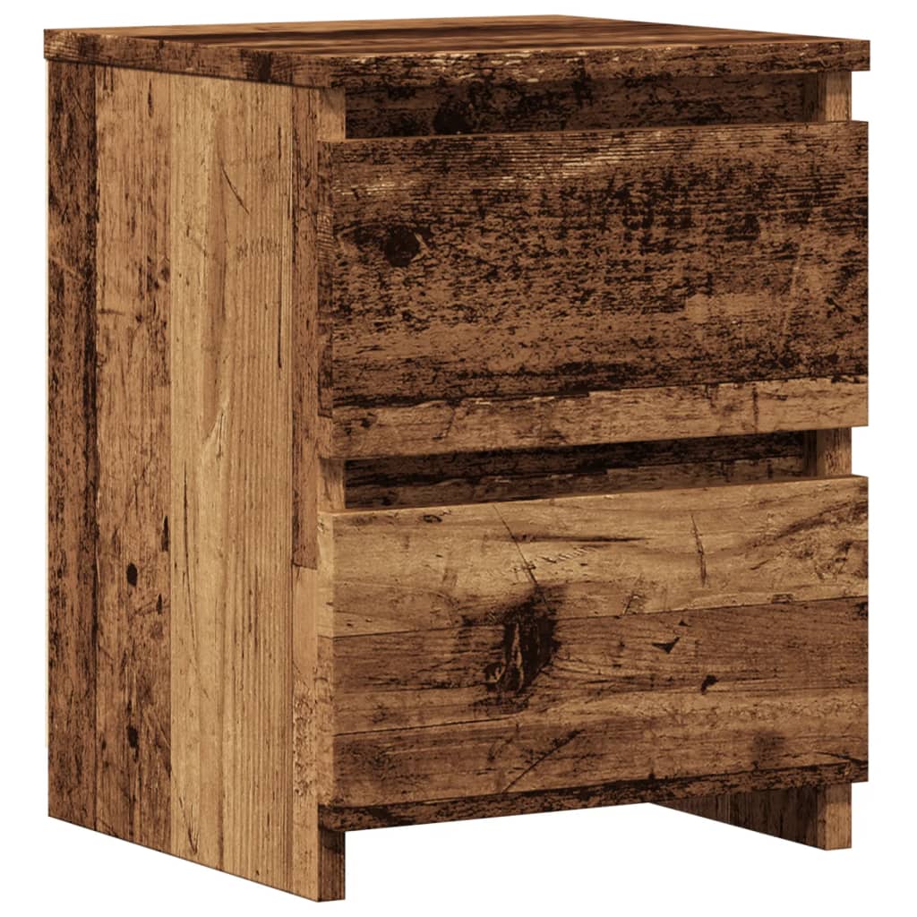 Comodini 2 pz Legno Antico 30x30x40 cm in Legno Multistrato