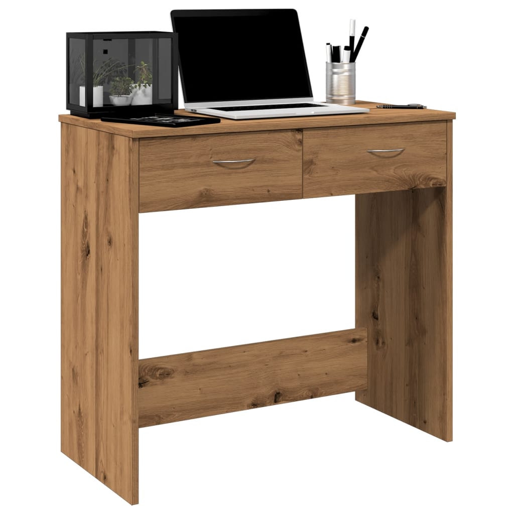 Scrivania Rovere Artigianale 80x40x75 cm in Legno Multistrato