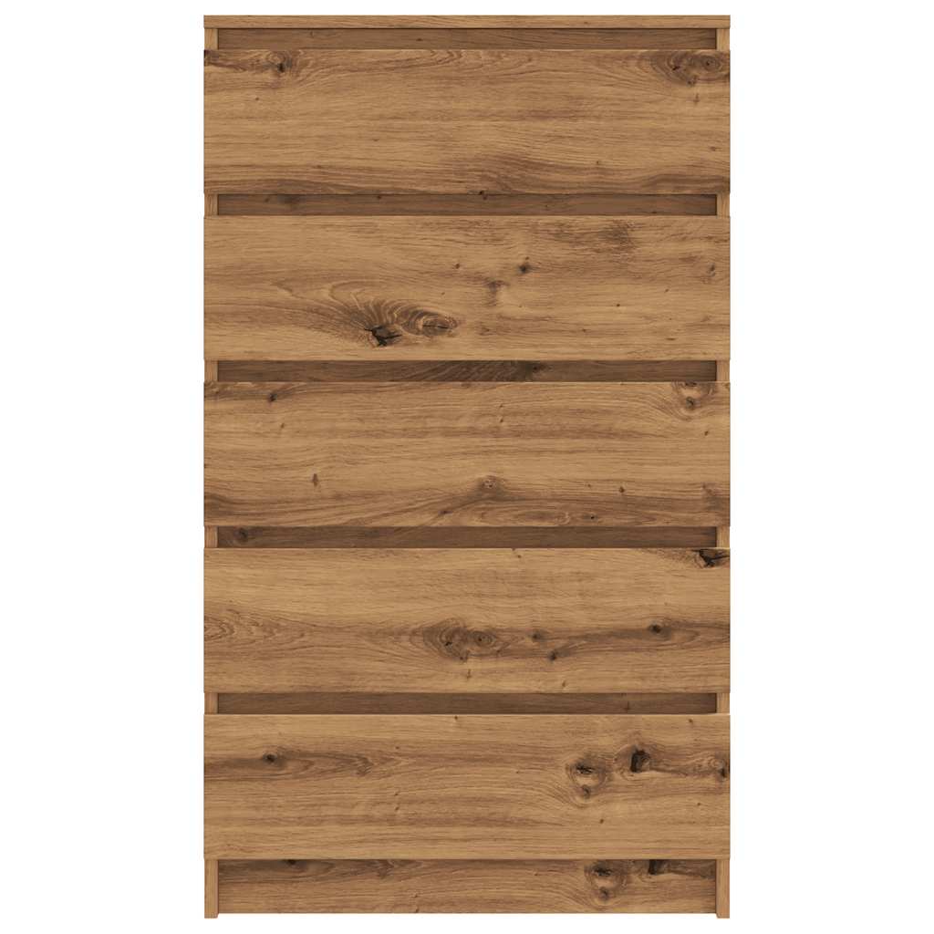 Cassettiera Rovere Artigianale 60x36x103cm in Legno Multistrato