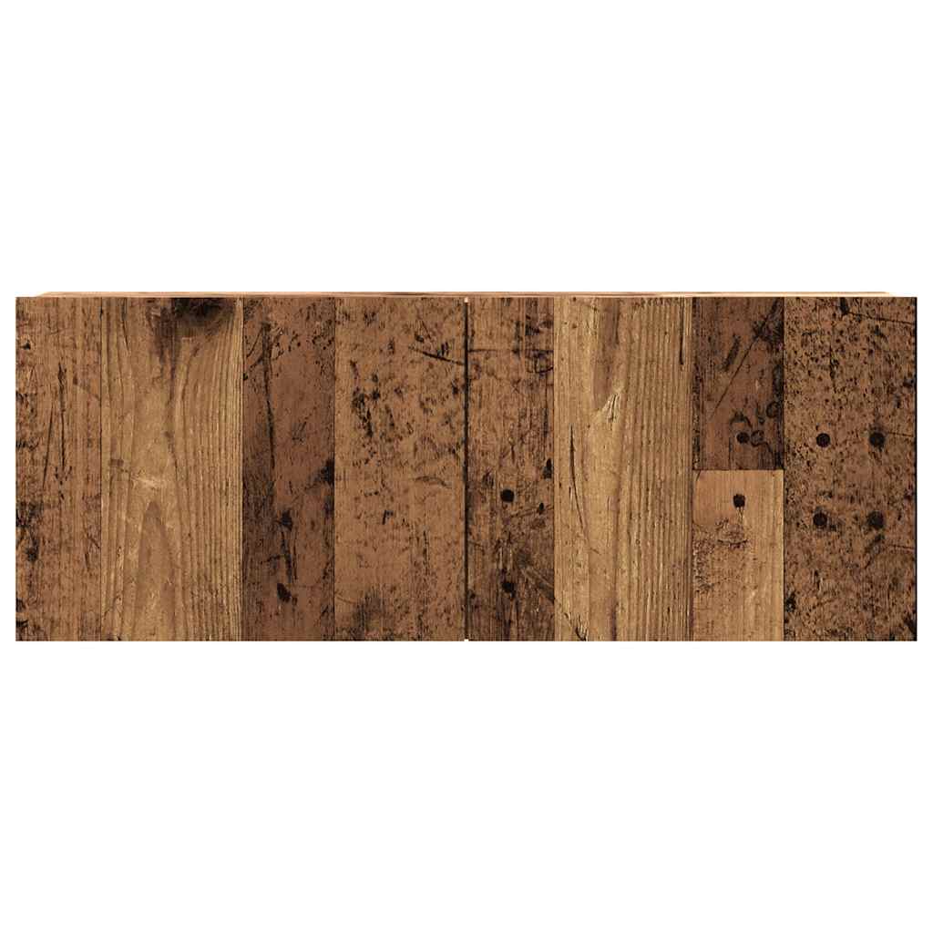Mobile TV a Parete Legno Antico 80x30x30 cm in Truciolato