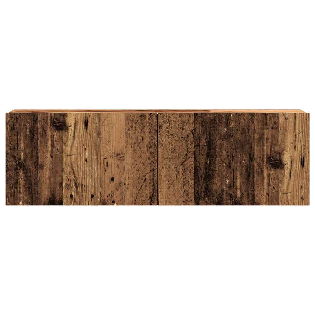 Mobile TV a Parete Legno Antico 100x30x30 cm in Truciolato