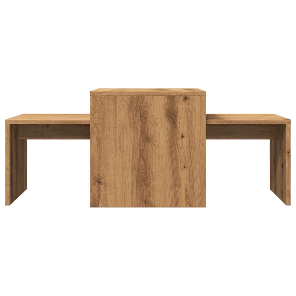 Tavolino Salotto Rovere Artigianale 100x48x40 cm in Truciolato