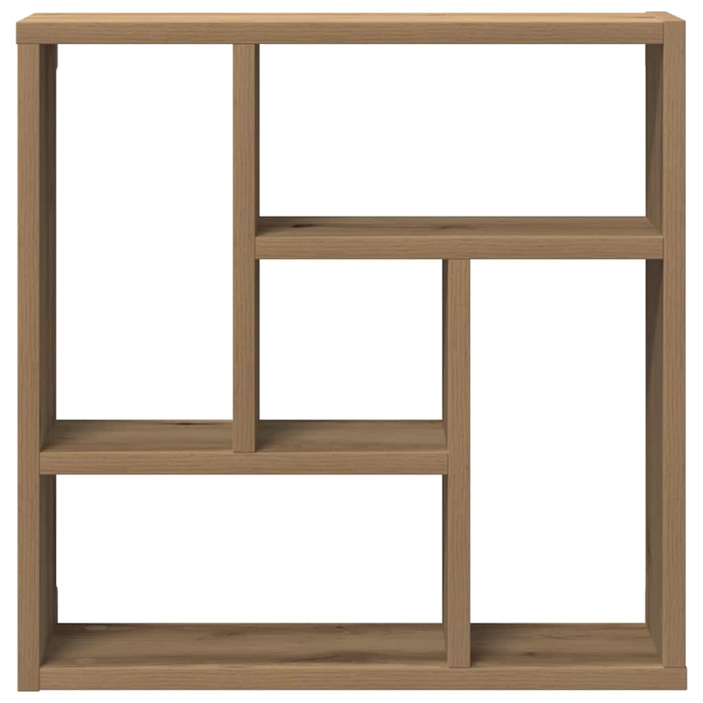 Scaffale a Parete Rovere Artigianale 45x16x45 cm in Truciolato