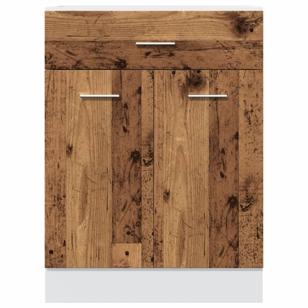 Cassettiera Inferiore Legno Antico 60x46x81,5 cm in Truciolato
