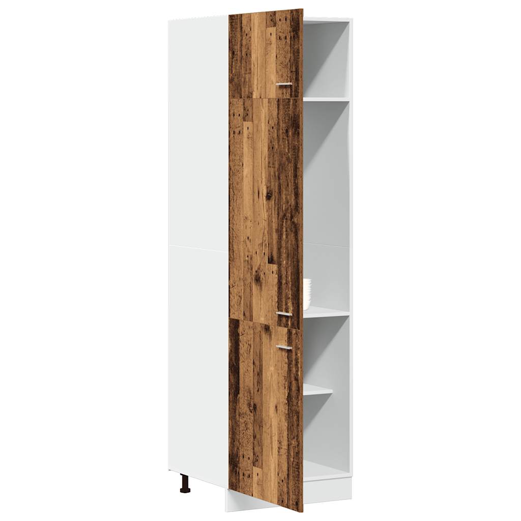 Armadio per Frigo Legno Antico 60x57x207 cm in Truciolato