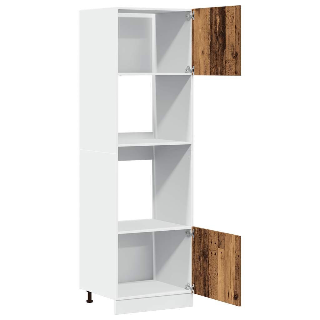 Mobile per Microonde Legno Antico 60x57x207 cm in Truciolato