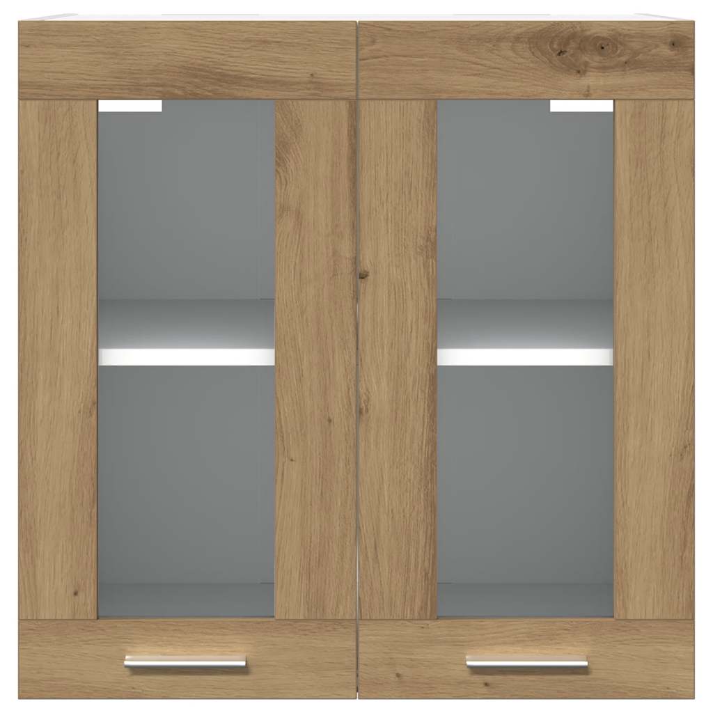 Pensile da Cucina Anta in Vetro Rovere Artigianale 60x31x60 cm