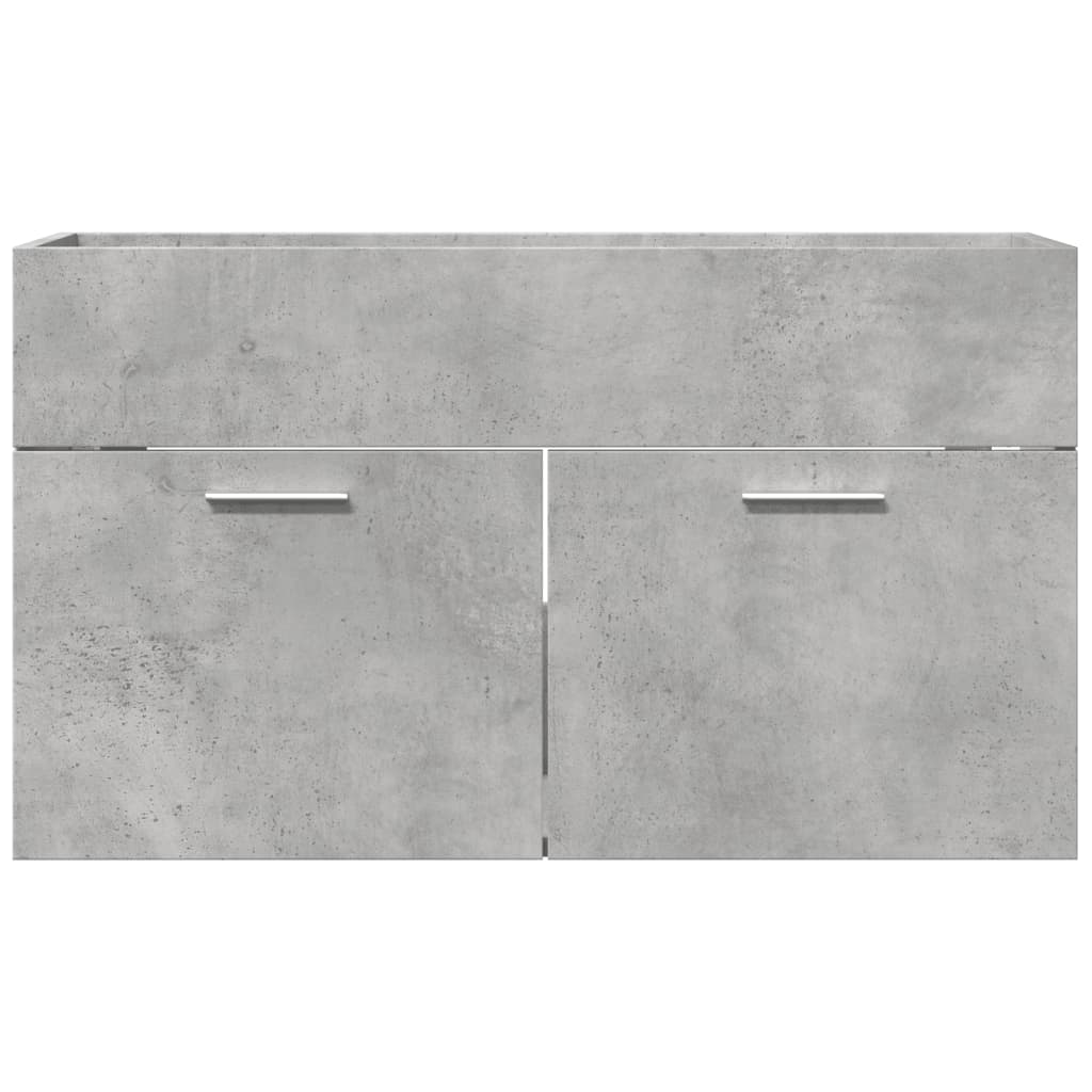 Mobile Lavabo Bagno Grigio Cemento 90x38,5x46 cm Multistrato