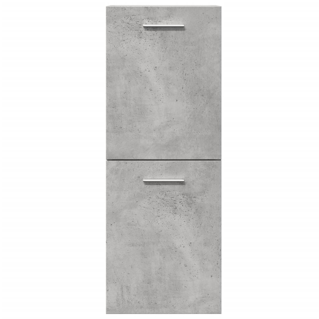 Mobile Pensile da Bagno Grigio Cemento 30x30x80cm in Truciolato