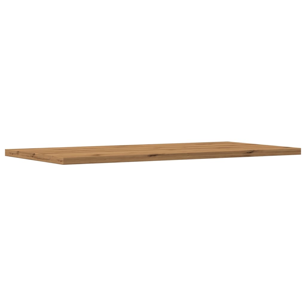 Mensole Parete 4pz Rovere Artigianale 60x30x1,5cm in Truciolato