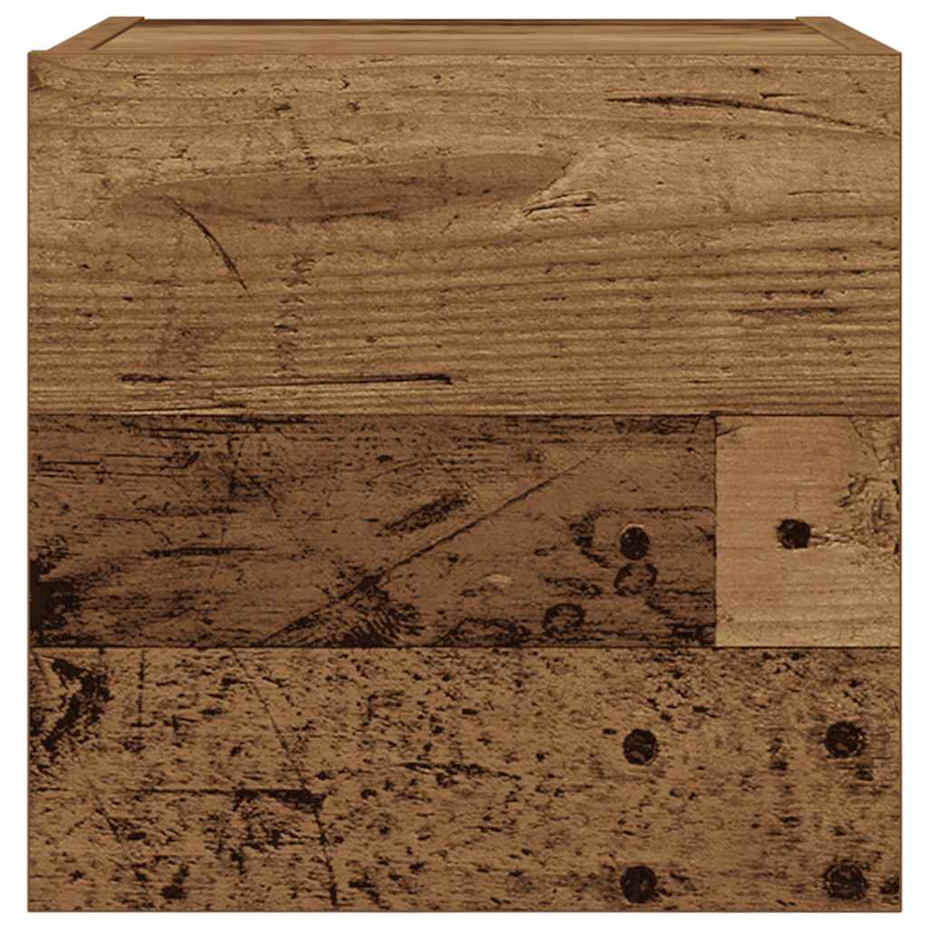 Armadietti TV Montati a Parete Legno Antico 30,5x30x30 cm