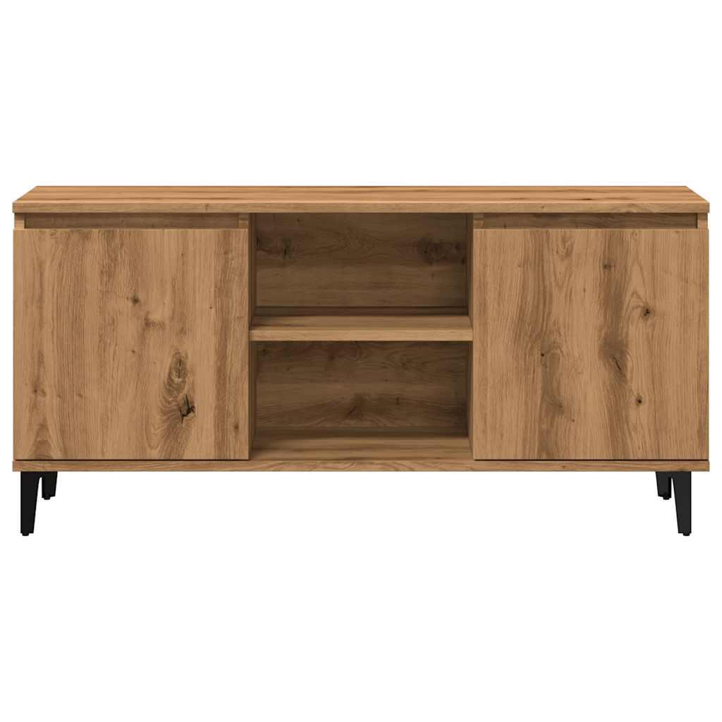 Mobile TV Rovere Artigianale 102x35x50 cm in Legno Multistrato