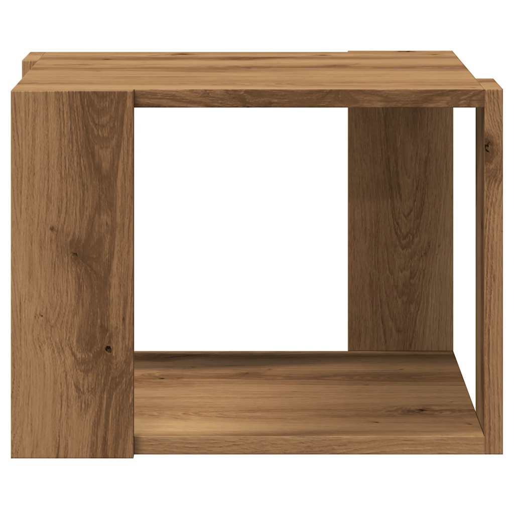 Tavolino Salotto Rovere Artigianale 40x40x30 cm in Truciolato