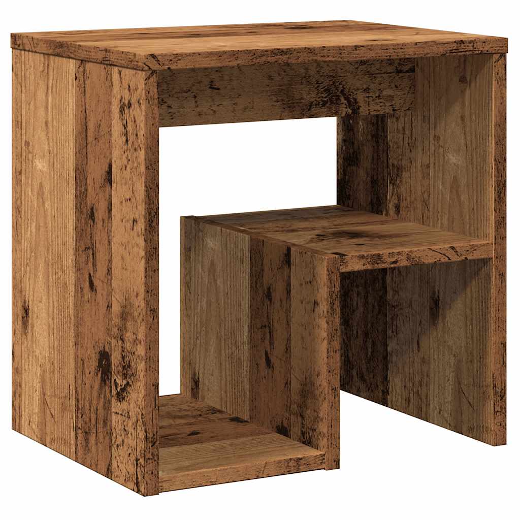 Comodini Legno Antico 2 pz 40x30x40 cm in Legno Multistrato