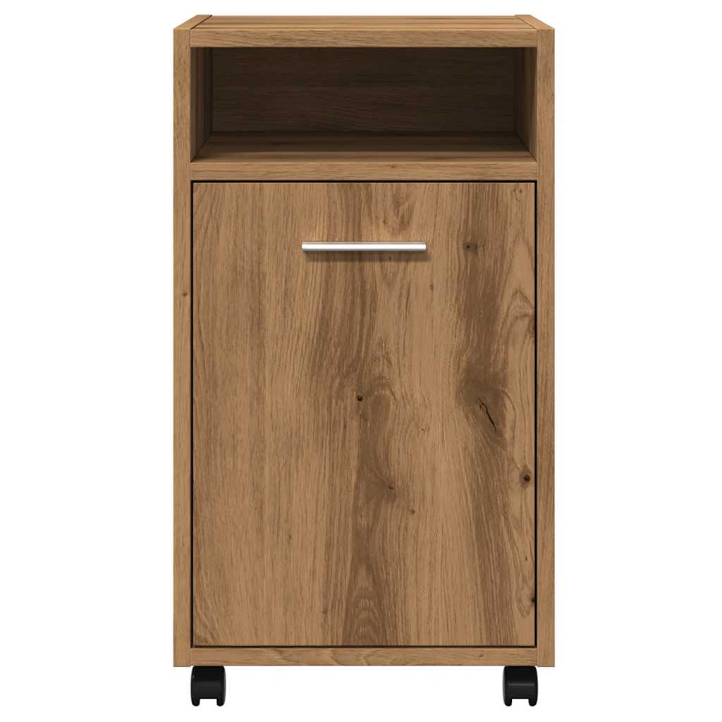 Armadio con Ruote Rovere Artigianale 33x38x60 cm in Truciolato