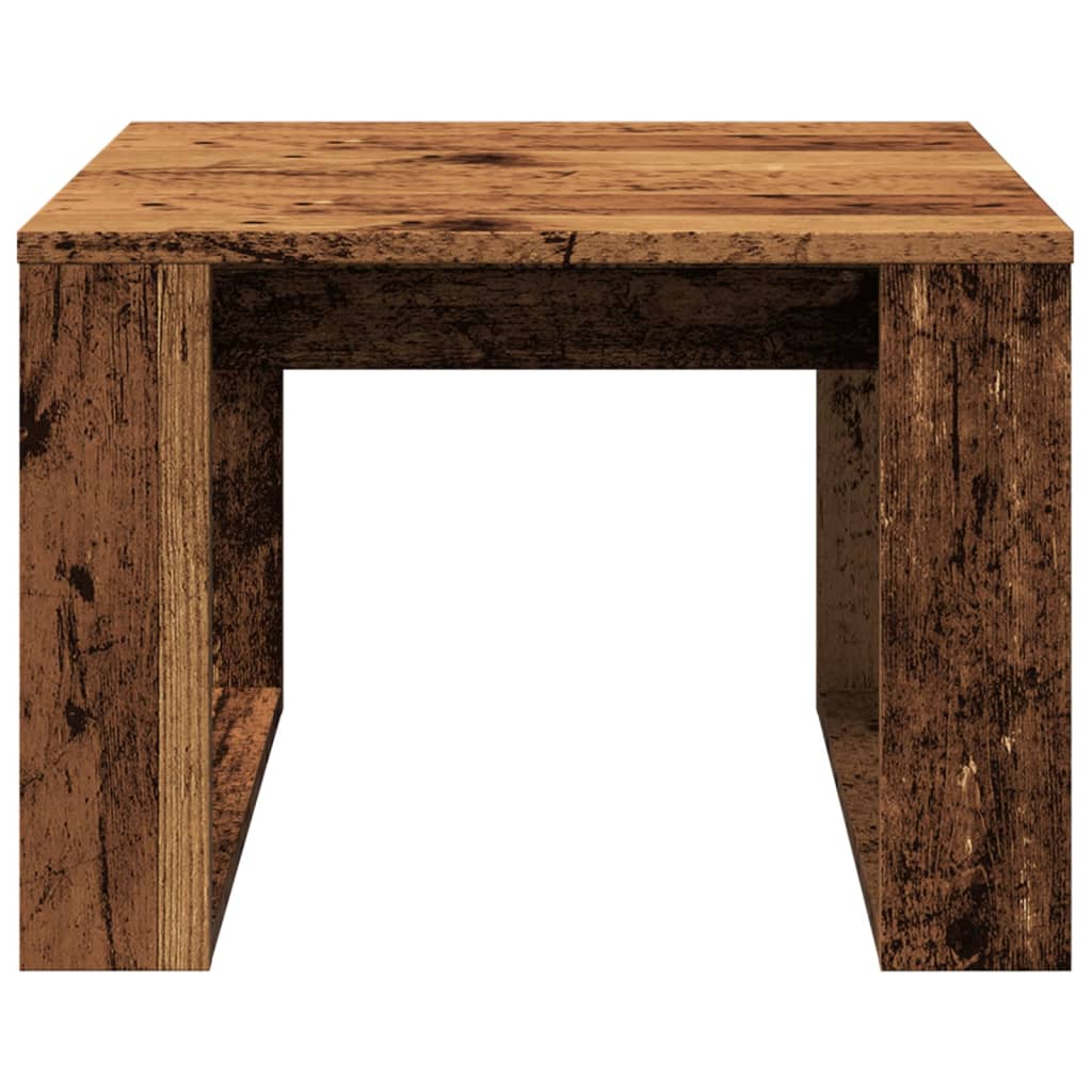 Tavolino Legno Antico 50x50x35 cm in Truciolato